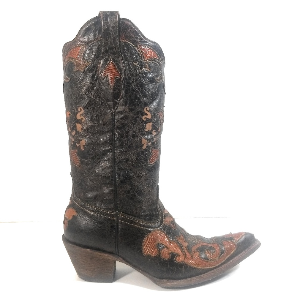 Corral Women Embroidered Brown Western Boots 7.5 M